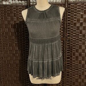 Knox Rose Charcoal Sleeveless Top